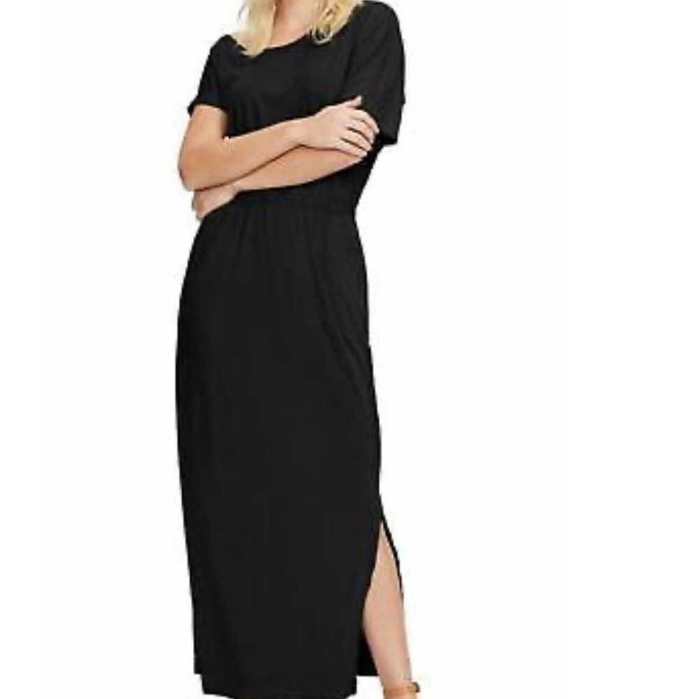 Michael Stars black maxi dress with slit size medium